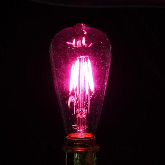 E27 ST64 Retro Edison LED 4W COB Squirrel Cage Colorful Filament Glass Light Lamp Bulb AC 220V E27 ST64 Retro Edison LED 4W COB Squirrel Cage Colorful Filament Glass Light Lamp Bulb AC 220V