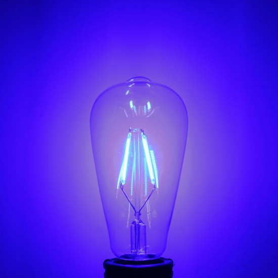 E27 ST64 Retro Edison LED 4W COB Squirrel Cage Colorful Filament Glass Light Lamp Bulb AC 220V E27 ST64 Retro Edison LED 4W COB Squirrel Cage Colorful Filament Glass Light Lamp Bulb AC 220V