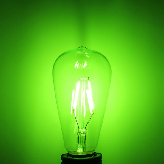 E27 ST64 Retro Edison LED 4W COB Squirrel Cage Colorful Filament Glass Light Lamp Bulb AC 220V E27 ST64 Retro Edison LED 4W COB Squirrel Cage Colorful Filament Glass Light Lamp Bulb AC 220V