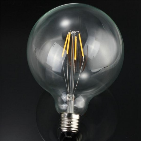 G125 4W E27 Edison Filament Warm White Globe COB LED Light Bulb 220-240V
