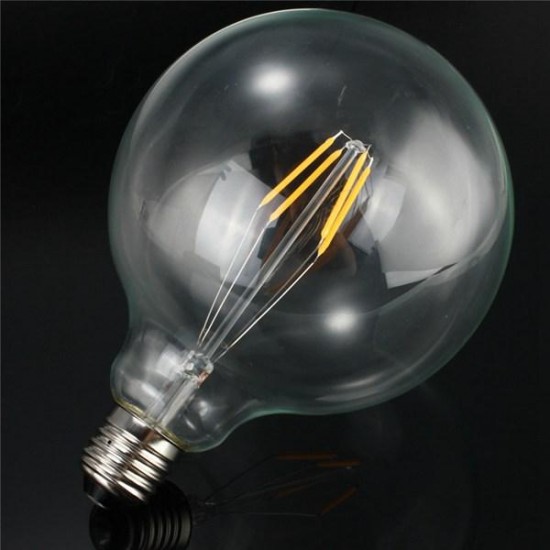 G125 4W E27 Edison Filament Warm White Globe COB LED Light Bulb 220-240V