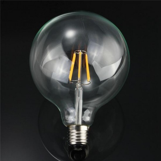 G125 6W E27 Edison Filament Warm White Globe COB LED Light Bulb 220-240V