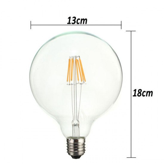 G125 6W E27 Edison Filament Warm White Globe COB LED Light Bulb 220-240V G125 6W E27 Edison Filament Warm White Globe COB LED Light Bulb 220-240V