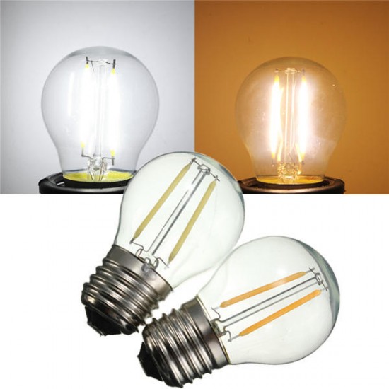 G45 E27 2W White/Warm White Non-Dimmable COB LED Filament Retro Edison Bulbs 220V G45 E27 2W White/Warm White Non-Dimmable COB LED Filament Retro Edison Bulbs 220V