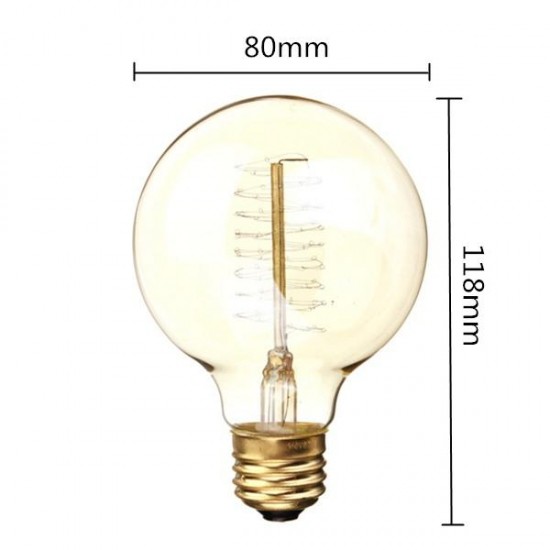 G80 E27 60W 110/220V 80mm x 118mm Incandescent Bulbs Retro Edison Bulb