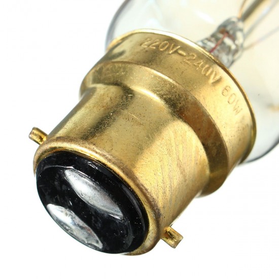 AC220V B22 60W A19 Teardrops Shape Amber Shell Edison Retro Incandescent Light Bulb for Home AC220V B22 60W A19 Teardrops Shape Amber Shell Edison Retro Incandescent Light Bulb for Home