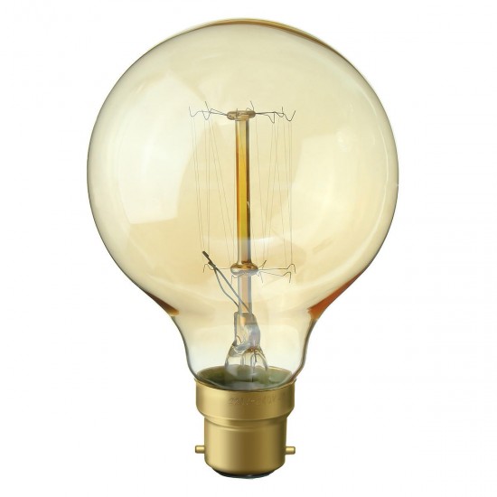 B22 G80 40W 19A Warm White 3200K Edison Vintage Incandescent Light Bulb AC220-240V