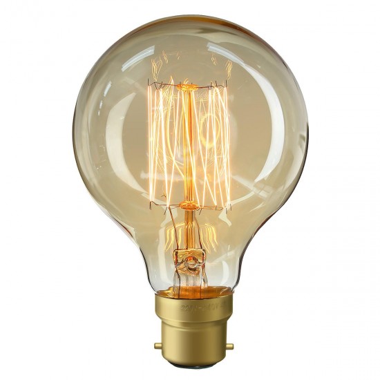 B22 G80 40W 19A Warm White 3200K Edison Vintage Incandescent Light Bulb AC220-240V B22 G80 40W 19A Warm White 3200K Edison Vintage Incandescent Light Bulb AC220-240V