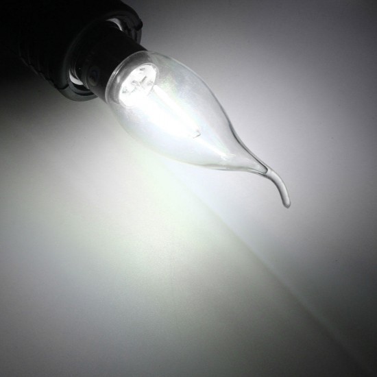 Non-Dimmable E27 E14 E12 B22 B15 2W Sliver Pull Tail Incandescent Candle Light Bulb 220V
