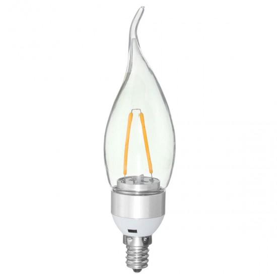 Non-Dimmable E27 E14 E12 B22 B15 2W Sliver Pull Tail Incandescent Candle Light Bulb 220V