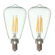 Retro E12 4W Edison Filament Bulb LED Warm White Pure White Light Lamp Candle AC 110V