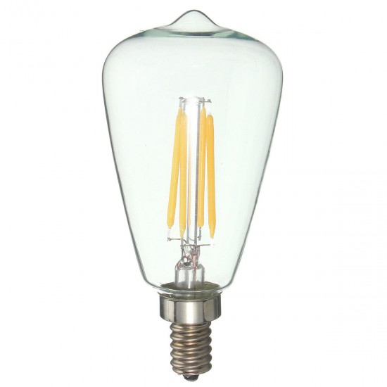 Retro E12 4W Edison Filament Bulb LED Warm White Pure White Light Lamp Candle AC 110V