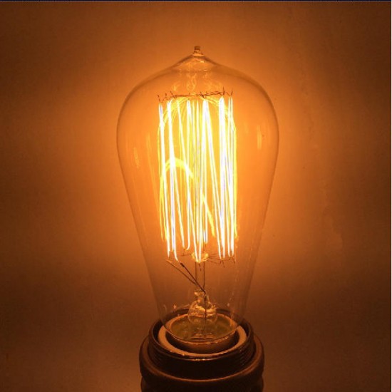 ST58 E27 40W 220V Retro Edison Bulb Waterdrop Incandescent Bulb ST58 E27 40W 220V Retro Edison Bulb Waterdrop Incandescent Bulb