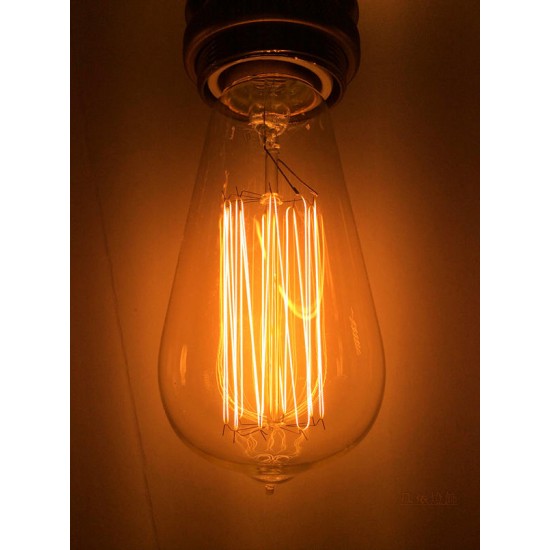ST58 E27 40W 220V Retro Edison Bulb Waterdrop Incandescent Bulb ST58 E27 40W 220V Retro Edison Bulb Waterdrop Incandescent Bulb