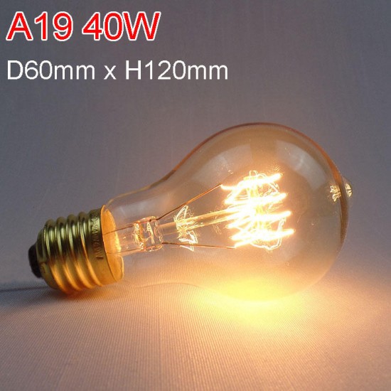 Vintage Edison Bulbs E27 40W/60W AC 220V Incandescent Lamp Retro Filament Light Bulb