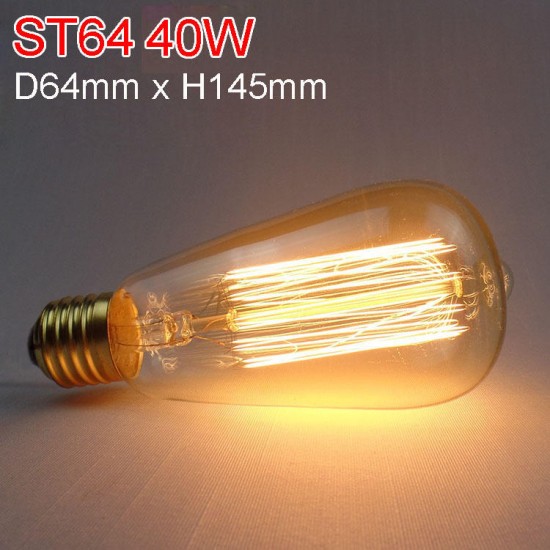 Vintage Edison Bulbs E27 40W/60W AC 220V Incandescent Lamp Retro Filament Light Bulb