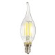 ZX Dimmable E14 6W LED Filament Light Glass House Bulb Lamps 110V 220V Candle Light chandelier