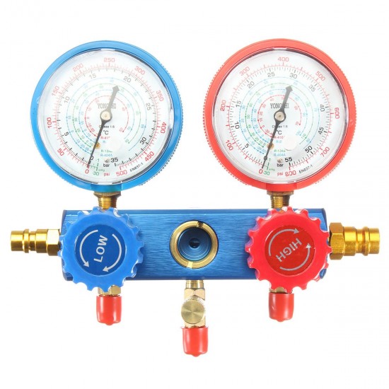 0-500PSI Air Conditioning Refrigerant Fluorine Table Gauge Test Tool