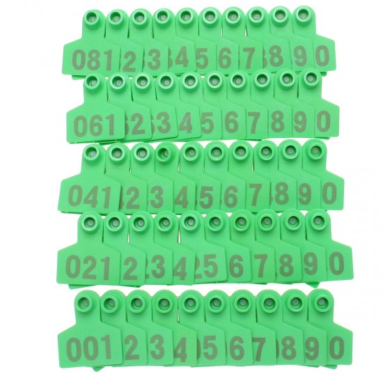 001-100 Number Animal Livestock Ear Tag Cattle Cow Pig Label+Applicator Plier 001-100 Number Animal Livestock Ear Tag Cattle Cow Pig Label+Applicator Plier