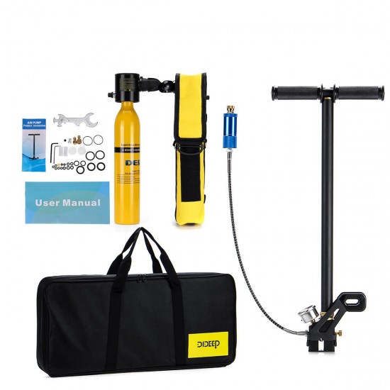 0.5L Diving Tank Equipment Kit Mini Scuba Dive Cylinder Oxygen Tank Box Snorkel With Pump Breathing Valve Scuba Adapter