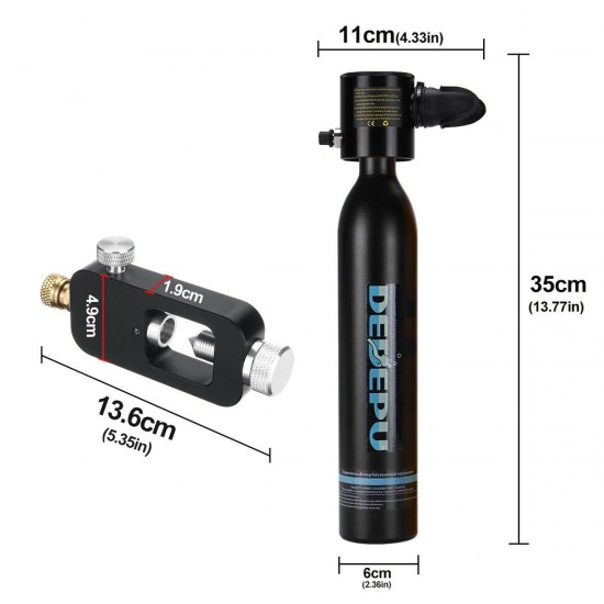 0.5L Diving Tank Equipment Kit Mini Scuba Dive Cylinder Oxygen Tank Box Snorkel With Pump Breathing Valve Scuba Adapter 0.5L Diving Tank Equipment Kit Mini Scuba Dive Cylinder Oxygen Tank Box Snorkel With Pump Breathing Valve Scuba Adapter