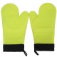 1 Pair Heat Resistant Oven Glove Kitchen BBQ Cooking Grilling Baking Mitt Silicone Fabric Glove