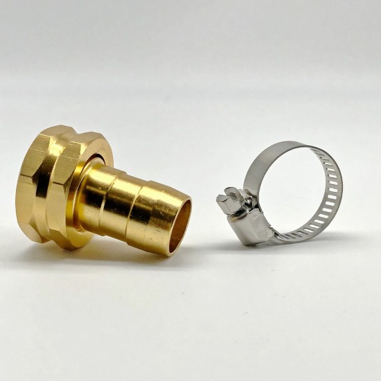 1 Set Garden Hose Repair Connector With Clamps Fit For 3/4'' Or 5/8'' Garden Hose Fitting