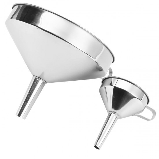 10-24cm Stainless Steel Wide Mouth Liquid Water Oil Funnel Kitchen Filter Tool 10-24cm Stainless Steel Wide Mouth Liquid Water Oil Funnel Kitchen Filter Tool