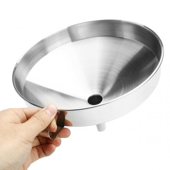10-24cm Stainless Steel Wide Mouth Liquid Water Oil Funnel Kitchen Filter Tool 10-24cm Stainless Steel Wide Mouth Liquid Water Oil Funnel Kitchen Filter Tool