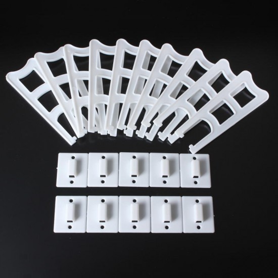 10 Pair Photo Frame Bracket Stand Trapezoidal for Crystal Glass