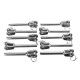10 Sets Stainless Steel Jaw Swage Stud Turn buckle Balustrade Rigging for 1/8'' Cable Railing Rail 10 Sets Stainless Steel Jaw Swage Stud Turn buckle Balustrade Rigging for 1/8'' Cable Railing Rail