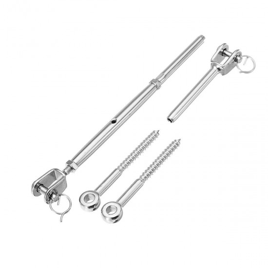 10 Sets Stainless Steel Jaw Swage Stud Turn buckle Balustrade Rigging for 1/8'' Cable Railing Rail