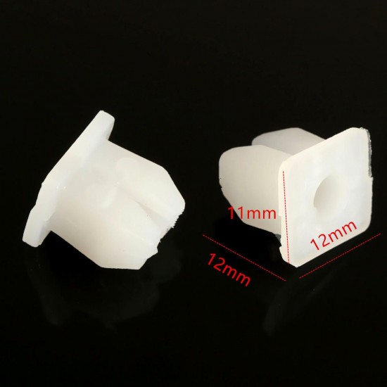 100 pcs Car White Plastic Rivets Fastener Fender Bumper Clips 5mm Hole 100 pcs Car White Plastic Rivets Fastener Fender Bumper Clips 5mm Hole