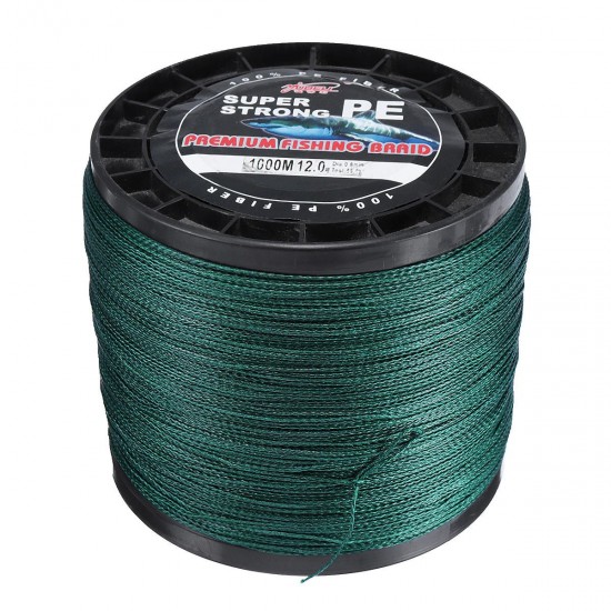 1000M 4 Strands Super Strong Green Braided Spectra Sea Fishing Line Saltwater PE Line