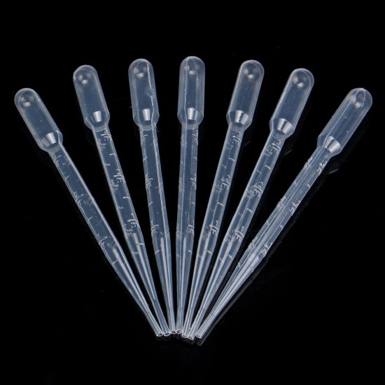 1000Pcs 3ML Disposable Pipettes Plastic Dropper Graduated Transfer Liquid Paint 1000Pcs 3ML Disposable Pipettes Plastic Dropper Graduated Transfer Liquid Paint
