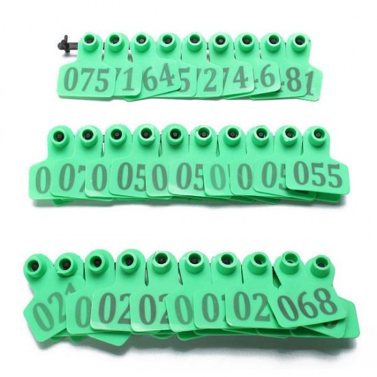 100Sets Green Animals Cattleoat Pig Sheep Use Ear Number Tag Livestock Tags Labels 100Sets Green Animals Cattleoat Pig Sheep Use Ear Number Tag Livestock Tags Labels