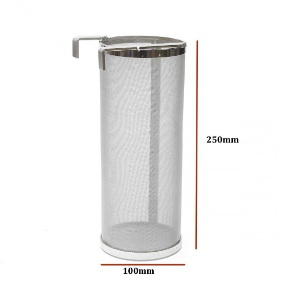 100x250mm Home Brew Beer Hop Filter Stainless Steel Strainer Pellet Mesh 400 100x250mm Home Brew Beer Hop Filter Stainless Steel Strainer Pellet Mesh 400
