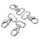 10Pcs 40mm Silver Zinc Alloy Swivel Lobster Claw Clasp Snap Hook with 19mm Oval Ring