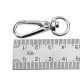 10Pcs 45mm Silver Zinc Alloy Oval Swivel Spring Snap Hook Trigger Clip with 11mm Round Ring