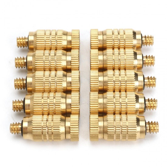 10Pcs 4mm Male Threaded Brass Misting Fogging Nozzle Spray Sprinkler Head Irrigation Cooling 10Pcs 4mm Male Threaded Brass Misting Fogging Nozzle Spray Sprinkler Head Irrigation Cooling