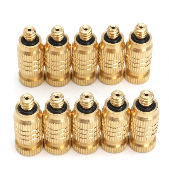 10Pcs 4mm Male Threaded Brass Misting Fogging Nozzle Spray Sprinkler Head Irrigation Cooling