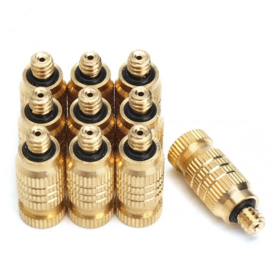 10Pcs 4mm Male Threaded Brass Misting Fogging Nozzle Spray Sprinkler Head Irrigation Cooling 10Pcs 4mm Male Threaded Brass Misting Fogging Nozzle Spray Sprinkler Head Irrigation Cooling
