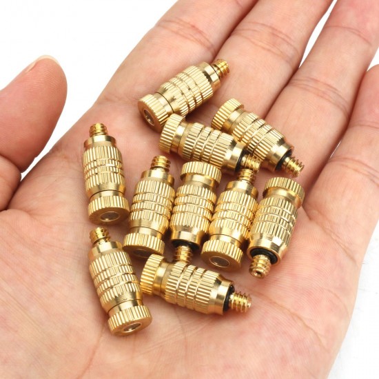 10Pcs 4mm Male Threaded Brass Misting Fogging Nozzle Spray Sprinkler Head Irrigation Cooling 10Pcs 4mm Male Threaded Brass Misting Fogging Nozzle Spray Sprinkler Head Irrigation Cooling