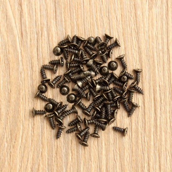 10Pcs Bronze Zinc Alloy Drawer Cabinet Handle Knob Furniture Hardware Pull Handle with Screws