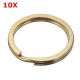 10Pcs Key O Ring Brass Pure Copper for Handmade Leather DIY Replacement