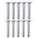 10Pcs Stainless Steel Stemball Swage Hand-Crimp Metal Post 1/8'' Cable Railing Screw