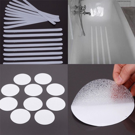 10Pcs Stickers Bathroom Mat Bath Tub Floor Grip Shower Non Slip Anti Skid Safety Wall Sticker