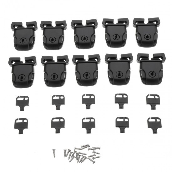 10Pcs/Set Spa Hot Tub Cover Broken Latch Repair Kit Clip Lock Key and Hardware with Screw