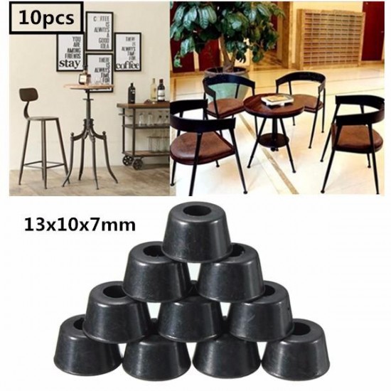10pcs 13x10x7mm Chair Leg Table Crutch Feet Stools Furniture Feet Rubber Protector