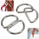 10pcs Metal Silver D Rings Chrome For Webbing Strapping Craft Belt Purse Bags